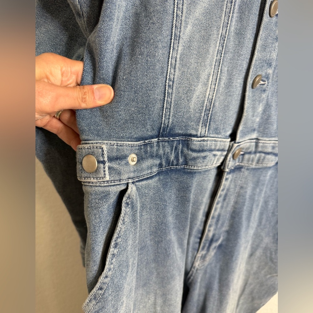 Good American Light Blue Denim Jumpsuit - Picture 7 of 16